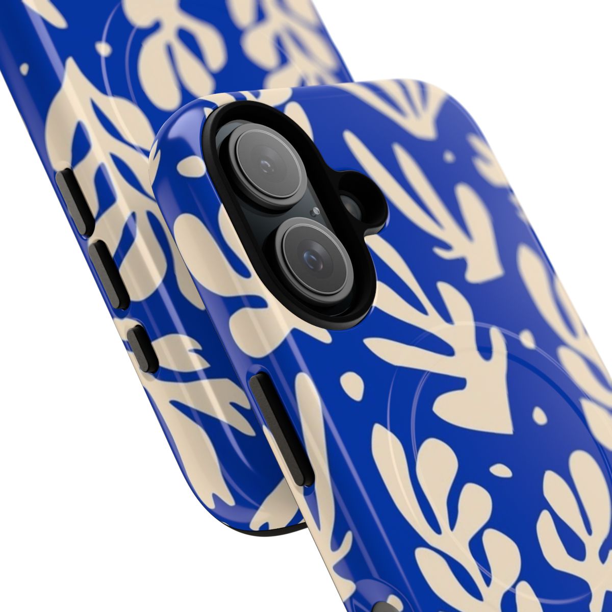 Colorful botanical phone case design inspired by the paintings of French artist Henri Matisse. - Detail