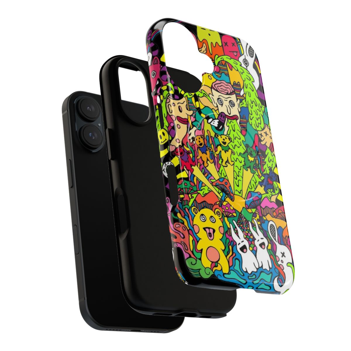 Colorful and trippy psychedelic phone case design - Layers