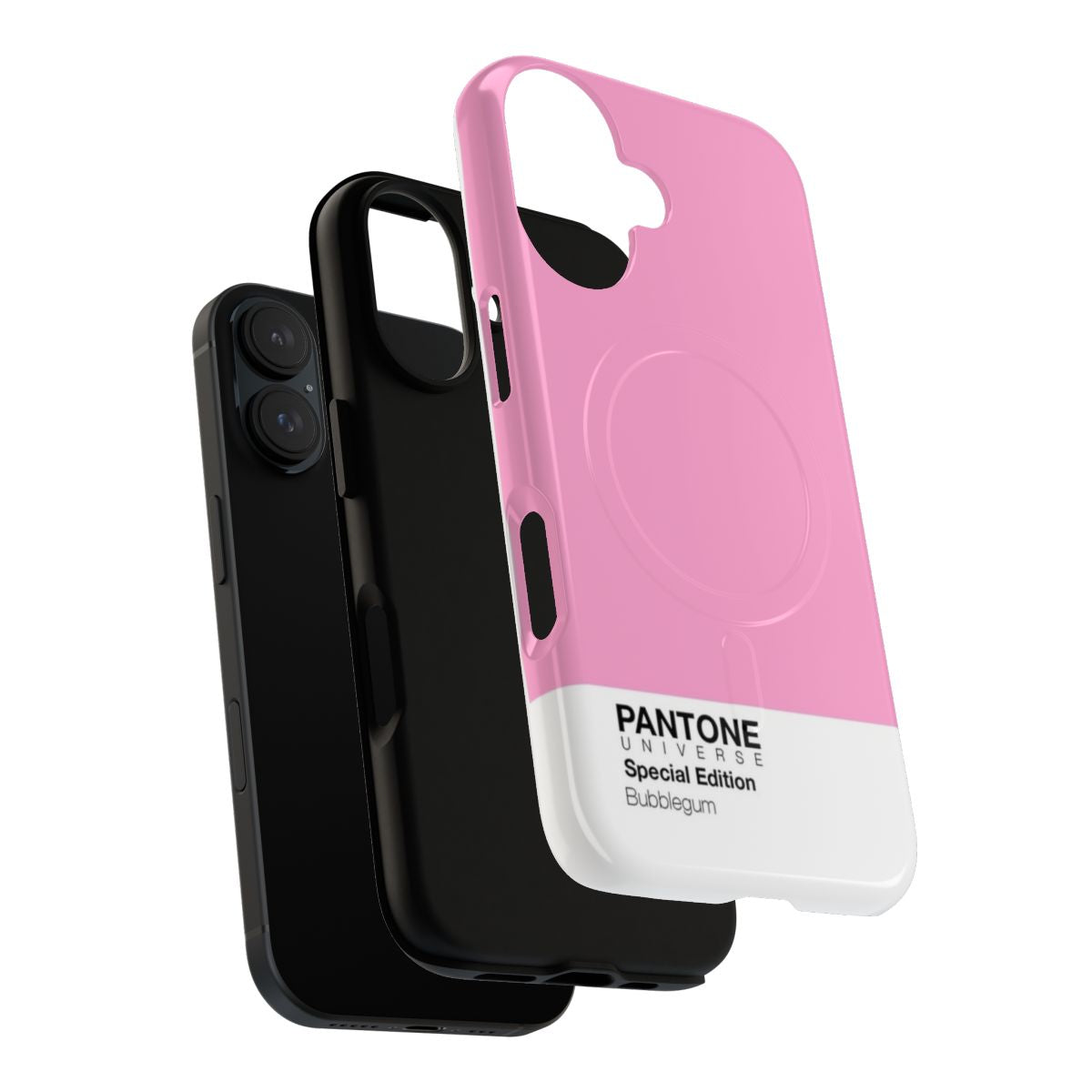 Colorful matte phone case with a vibrant bubblegum pink design - Layers