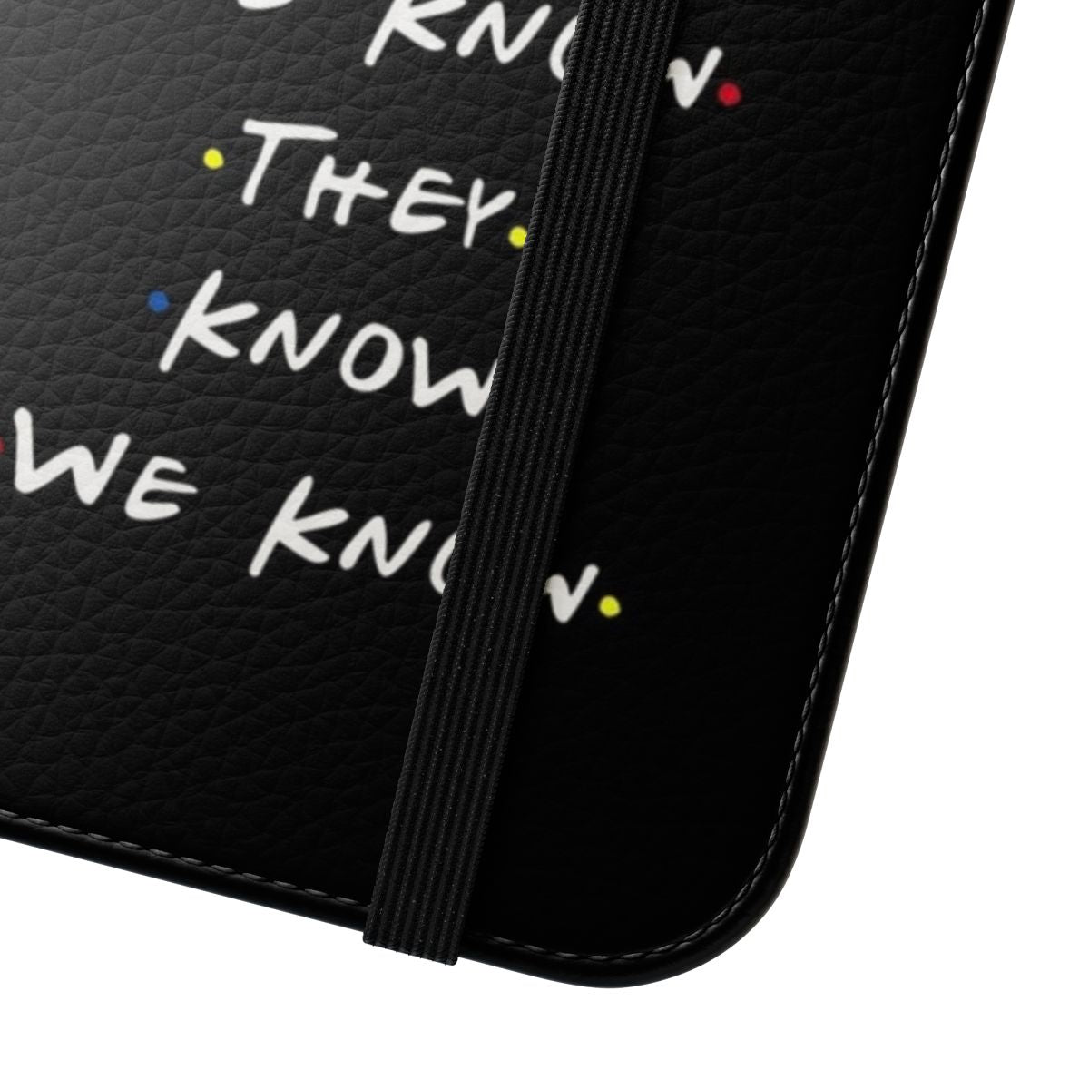 Flip phone case featuring iconic 90s sitcom quotes - Close Up