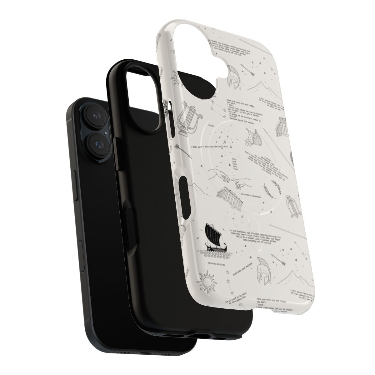 Magnetic phone case featuring the Patrochilles design from The Song of Achilles - Layers