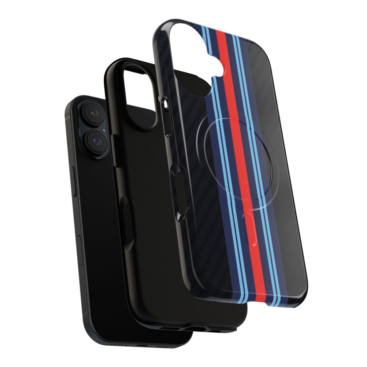 Retro-inspired Martini racing stripe magnetic tough phone case for car enthusiasts - Layers