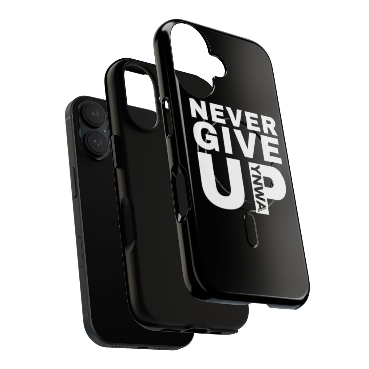 Tough magnetic phone case featuring the Liverpool FC logo and "Never Give Up" text - Layers