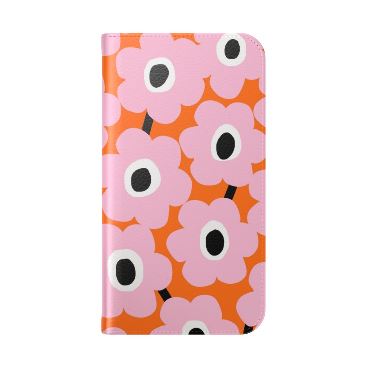 Colorful Scandinavian-style floral pattern on a phone case cover - Folded Back