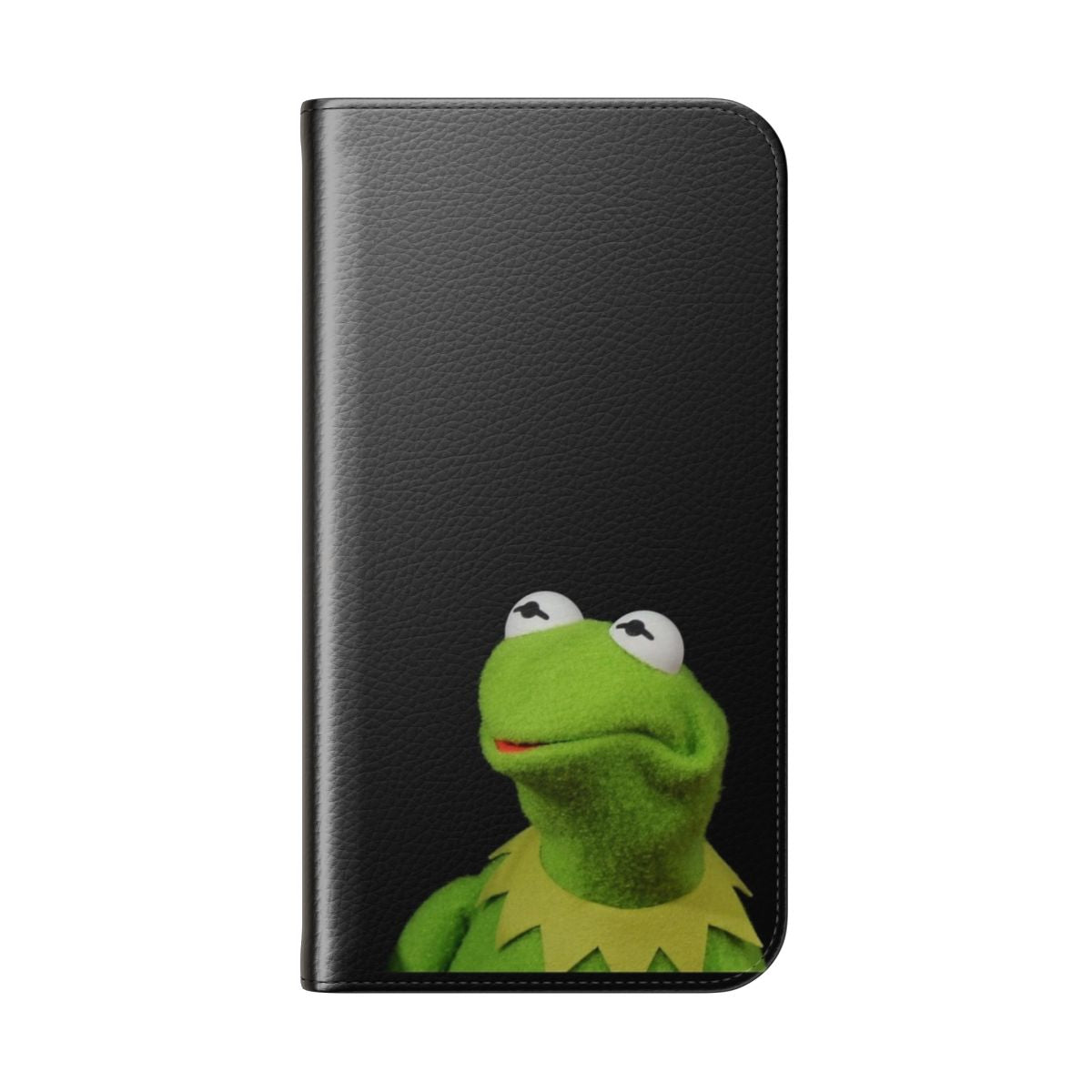 Cute Kermit the Frog themed flip cover phone case - Folded Back