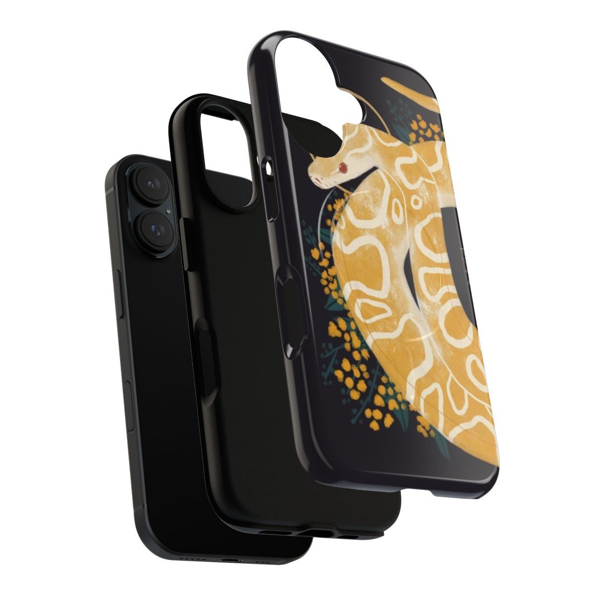 Burmese python magnetic tough phone case with a familiar, witchy design - Layers