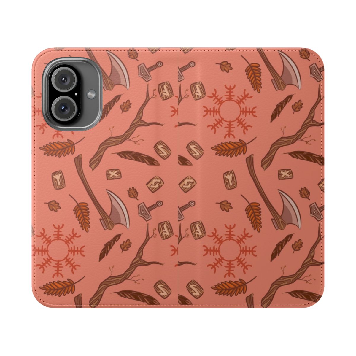 Stylish phone case featuring the ancient Viking symbol of the Helm of Awe