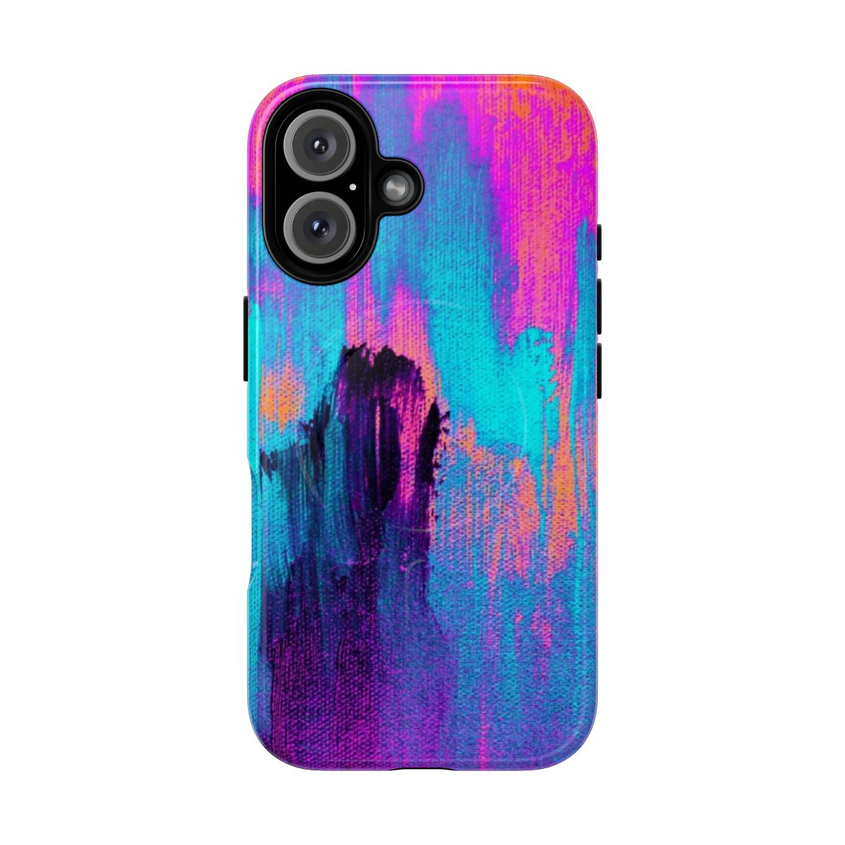 Colorful abstract phone case with magnetic protection