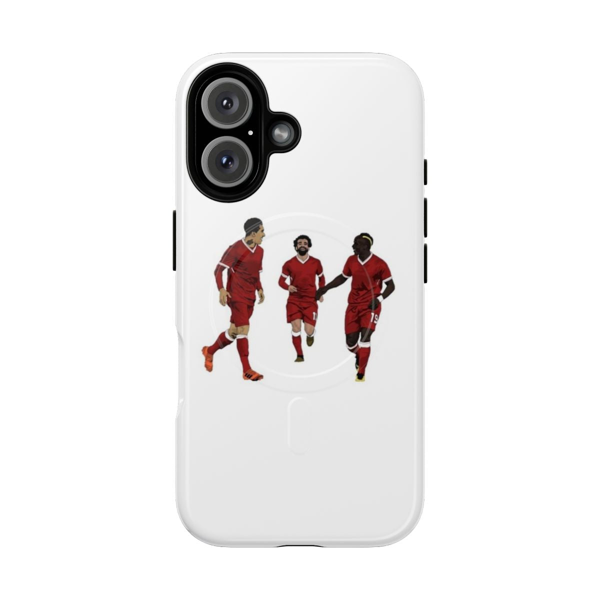 Magnetic tough phone cases featuring Liverpool FC players Roberto Firmino, Mohamed Salah, and Sadio Mane