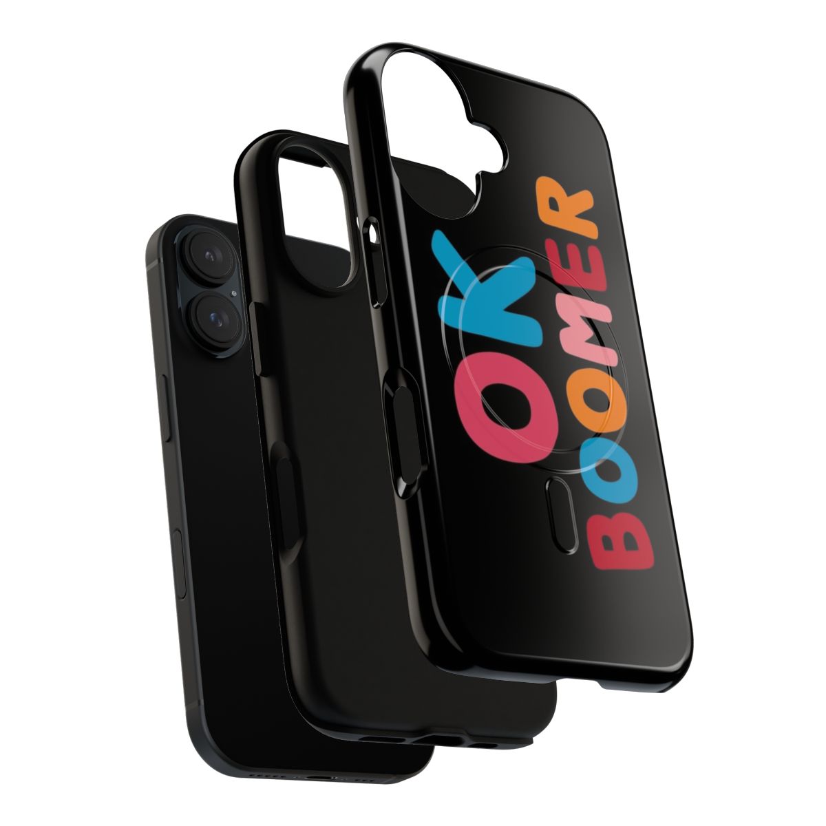 Trendy "Ok Boomer" phone case with a magnetic, tough design and a funny quote. - Layers