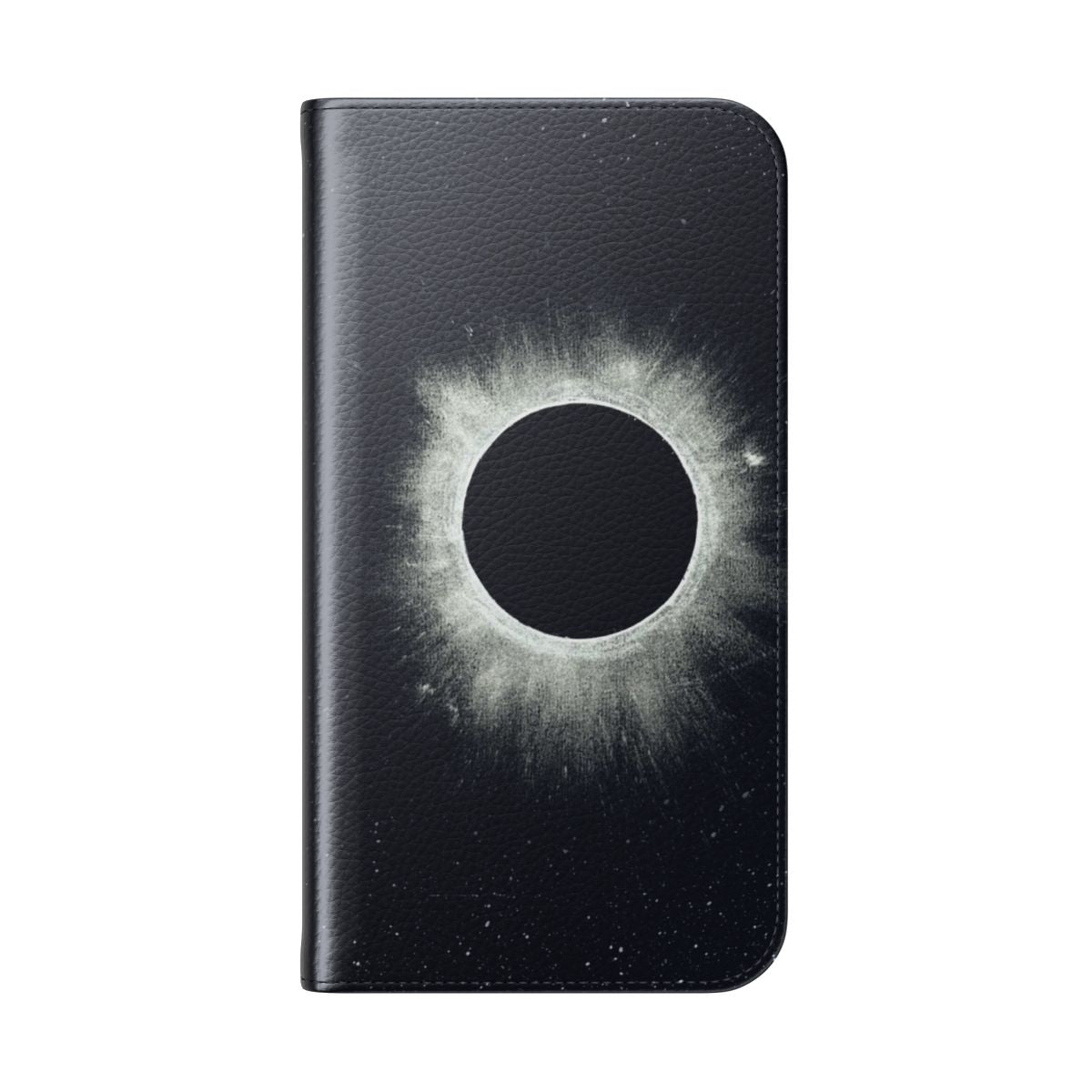 Eclipse phone case with a galaxy, moon and stars design - Folded Back