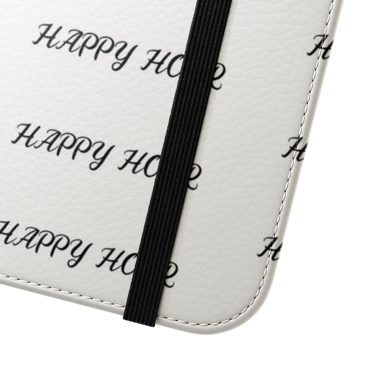 Stylish flip cover phone case with cool, chic letters for mobile devices - Close Up