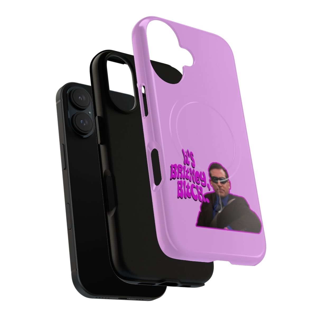 Magnetic tough phone case with a Michael Scott (The Office) inspired "It's Britney Bitch" design - Layers