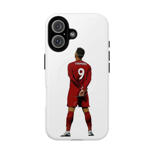 Phone case featuring a back turned celebration image of Brazilian footballer Roberto Firmino of Liverpool FC.