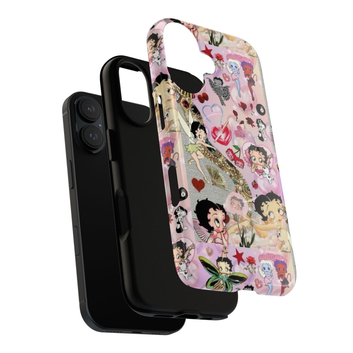 Vintage cartoon collage design on a durable magnetic tough phone case - Layers