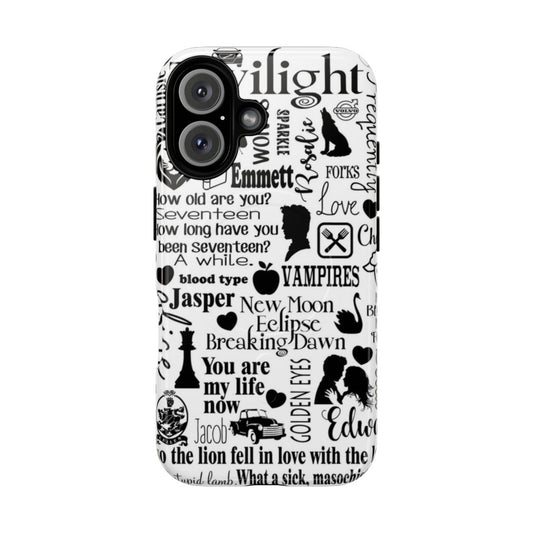 Twilight-inspired subway art graphic magnetic tough phone case