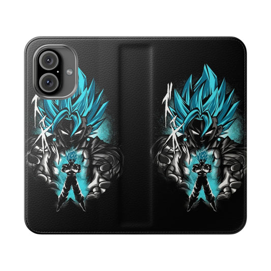 Anime-inspired phone case featuring Vegetto, the fusion of Goku and Vegeta from the Dragon Ball series.