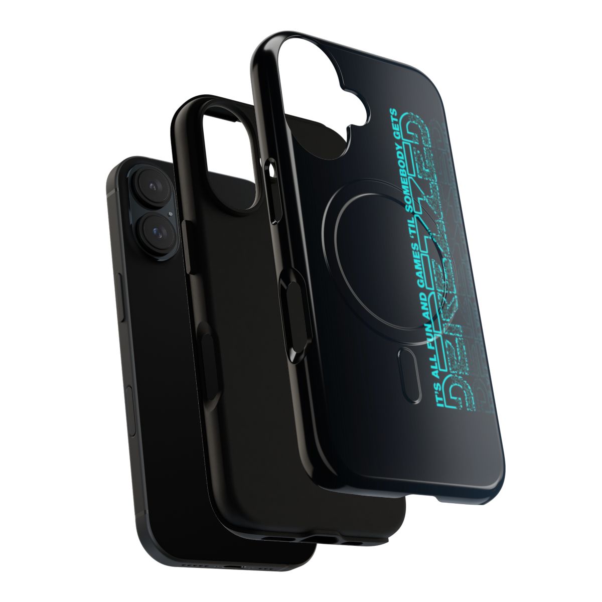 Tron-inspired magnetic tough phone case with Daft Punk's "Derezzed" design - Layers