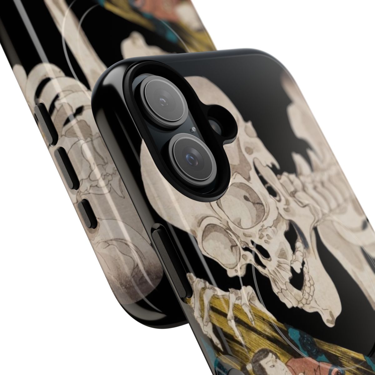 Skeleton Ghost Ukiyo-e Inspired Magnetic Tough Phone Case - Detail