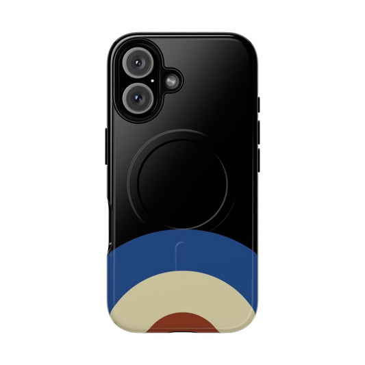 Retro-styled magnetic tough phone case with roundel design for moped and scooter enthusiasts