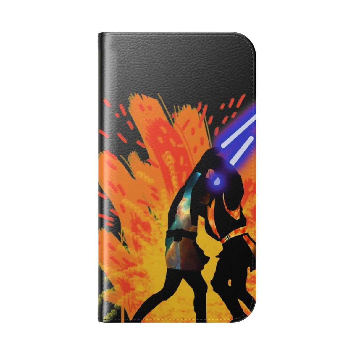 Sci-Fi Inspired Flip Cover Phone Case for Smartphones - Folded Back