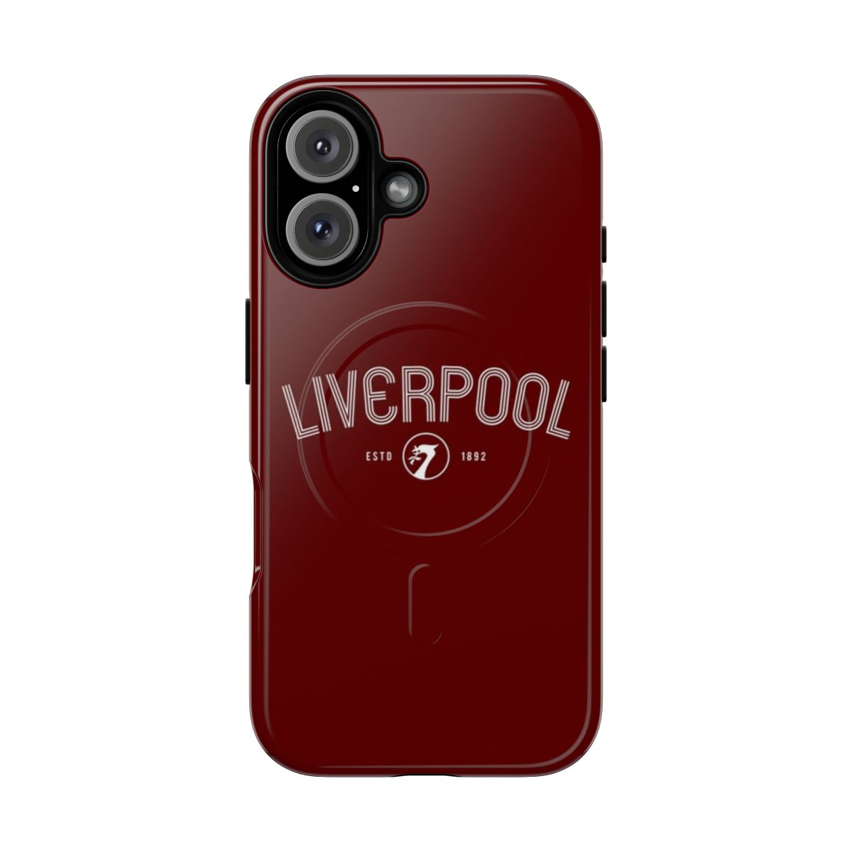 Liverpool FC inspired magnetic tough phone case with retro typography design