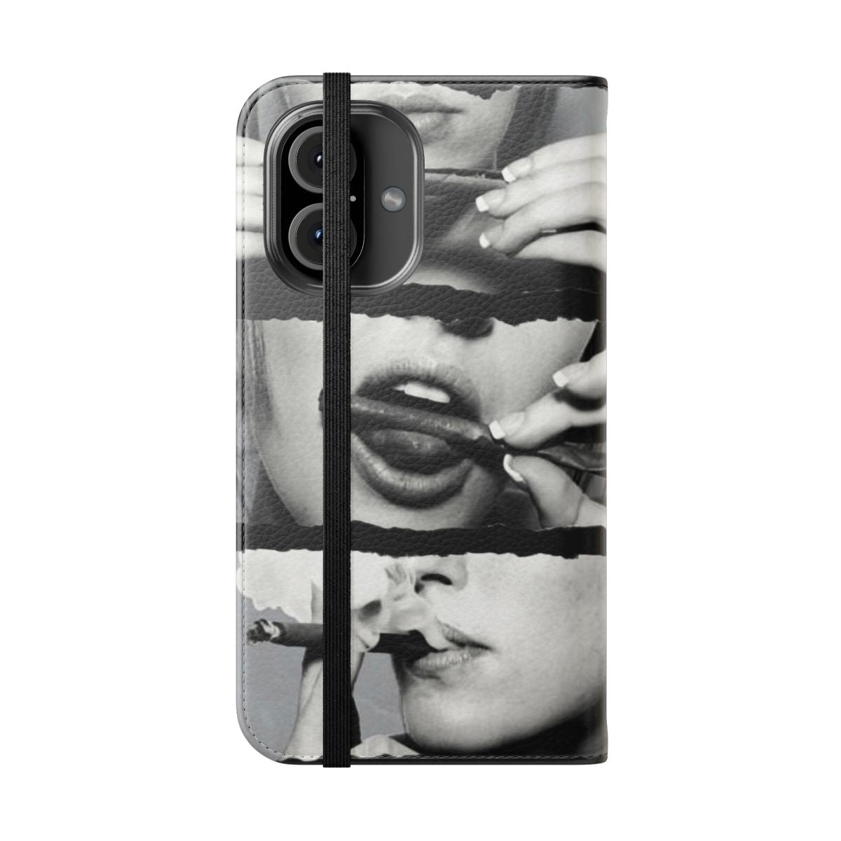 Vibrant psychedelic phone case with trippy abstract design - Folded Front