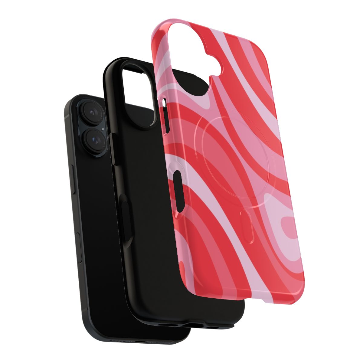 Vibrant retro abstract pattern design on a tough magnetic phone case - Layers