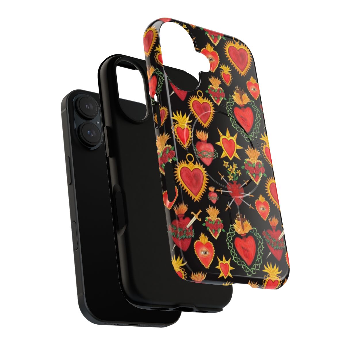 Colorful sacred heart design phone case - Layers