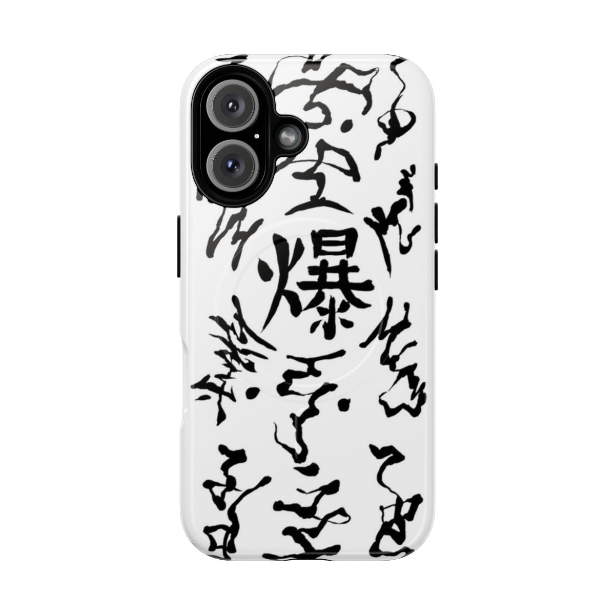 Anime-inspired phone case with paper bomb/explosive tag ninja design