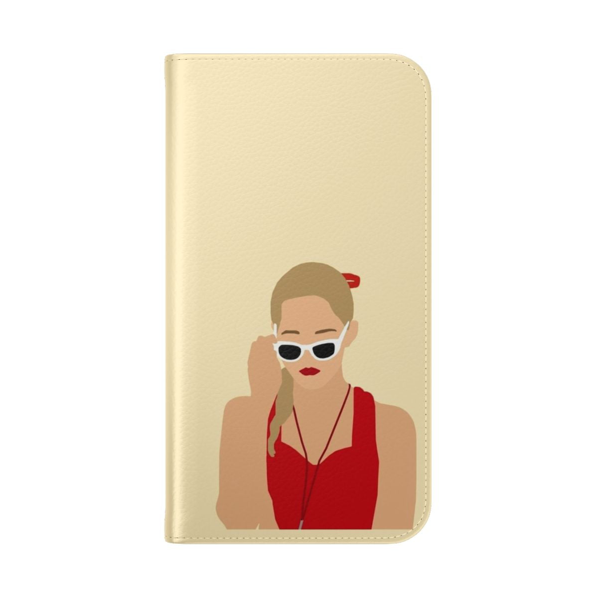 A vibrant pop art phone case featuring the iconic character Wendy Peffercorn from the classic '90s movie The Sandlot. - Folded Back