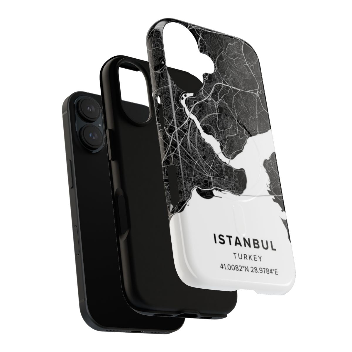 Stylish Istanbul City Map Magnetic Tough Phone Case - Layers