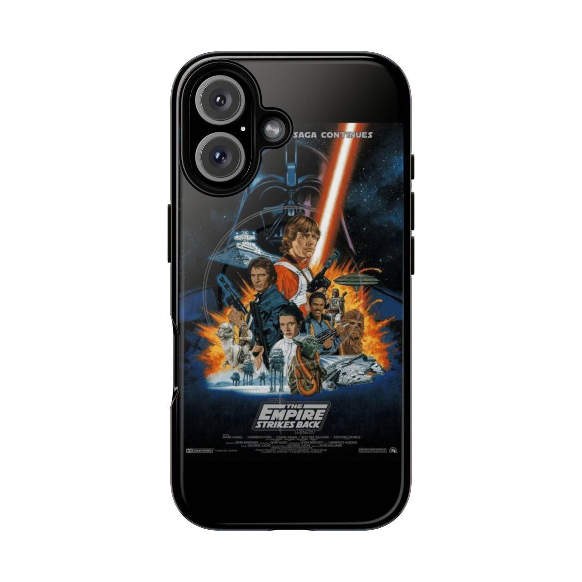 Vintage-style sci-fi movie poster graphic on a magnetic tough phone case