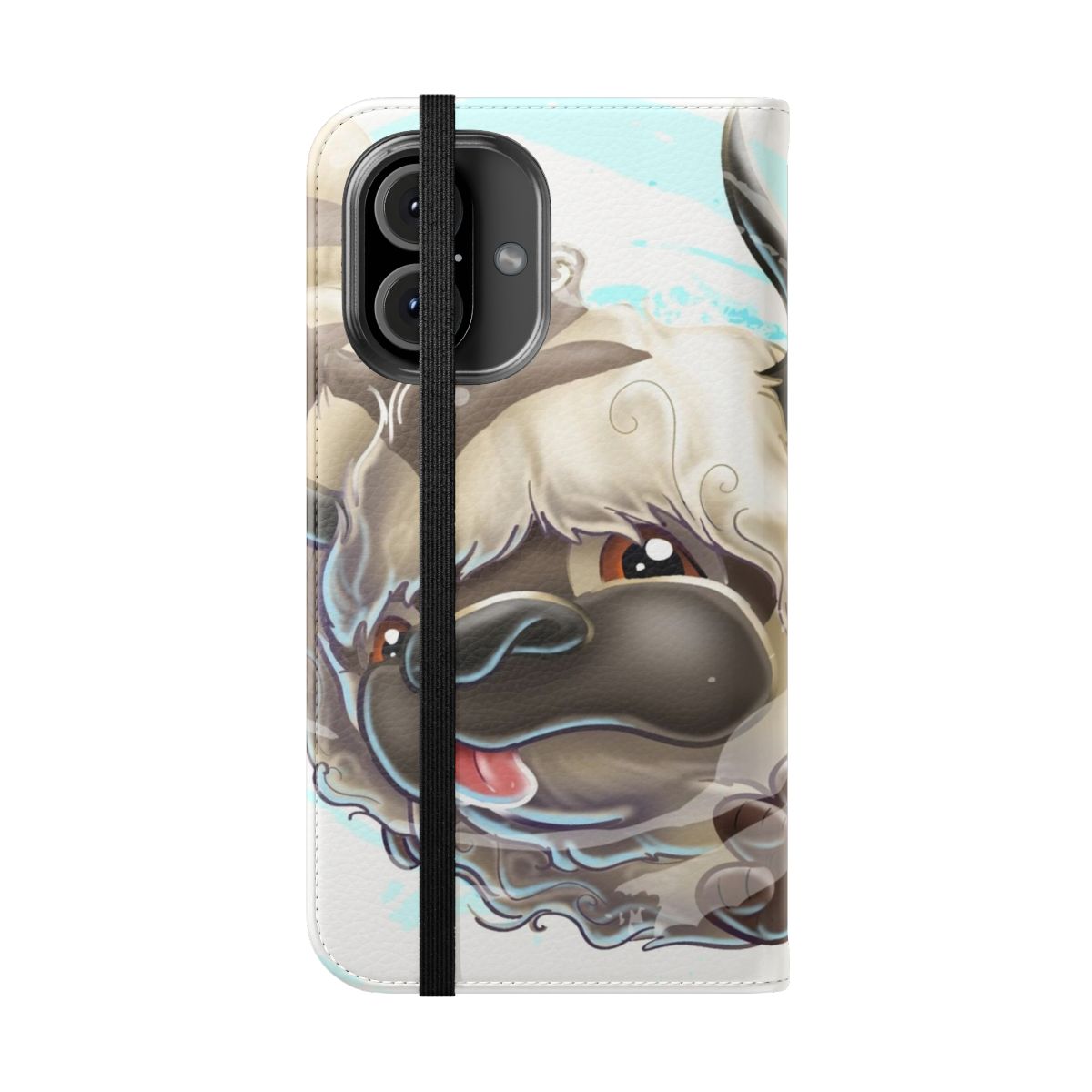 Appa-inspired flip cover phone case featuring the beloved sky bison from Avatar: The Last Airbender - Folded Front