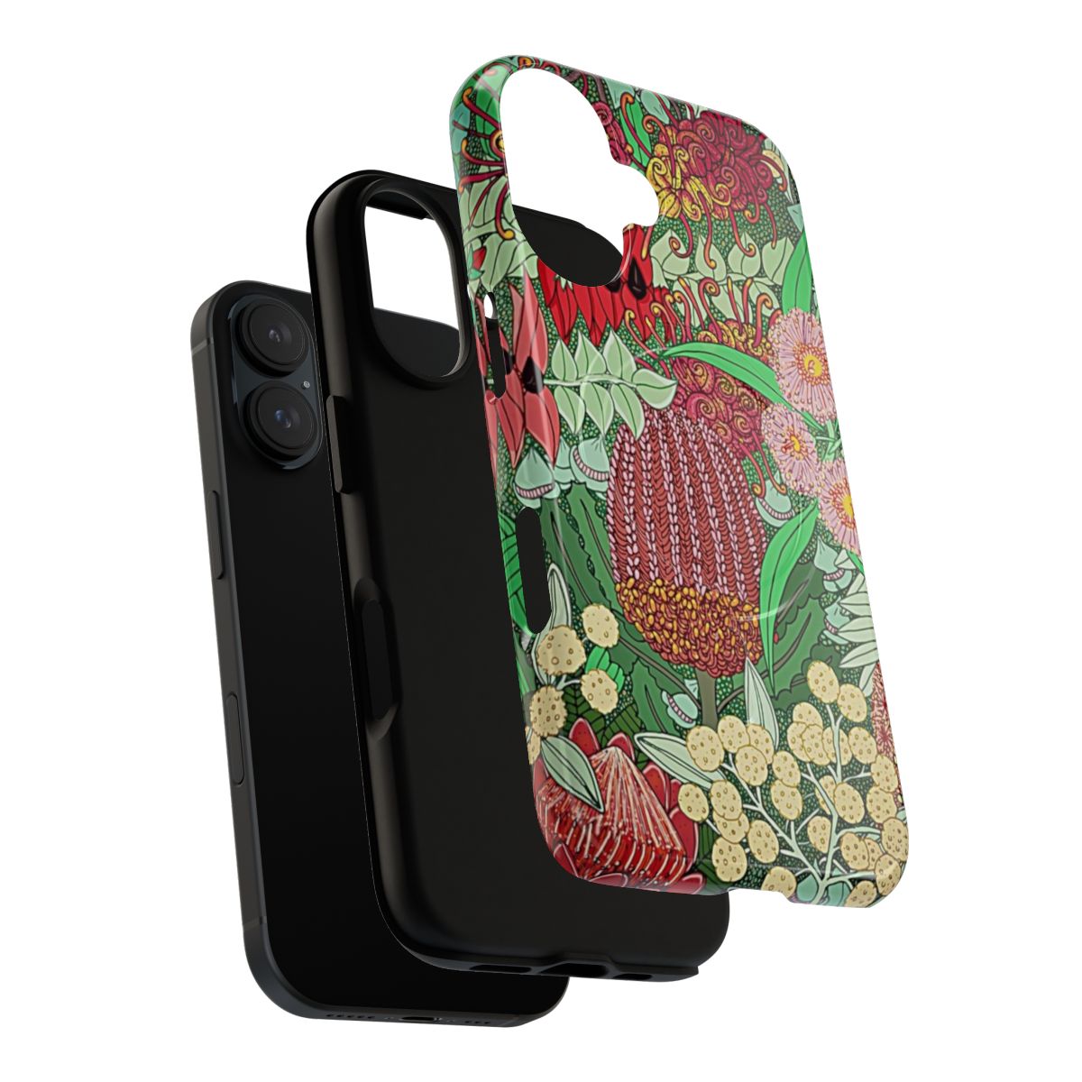 Australian native botanical pattern phone case - Layers