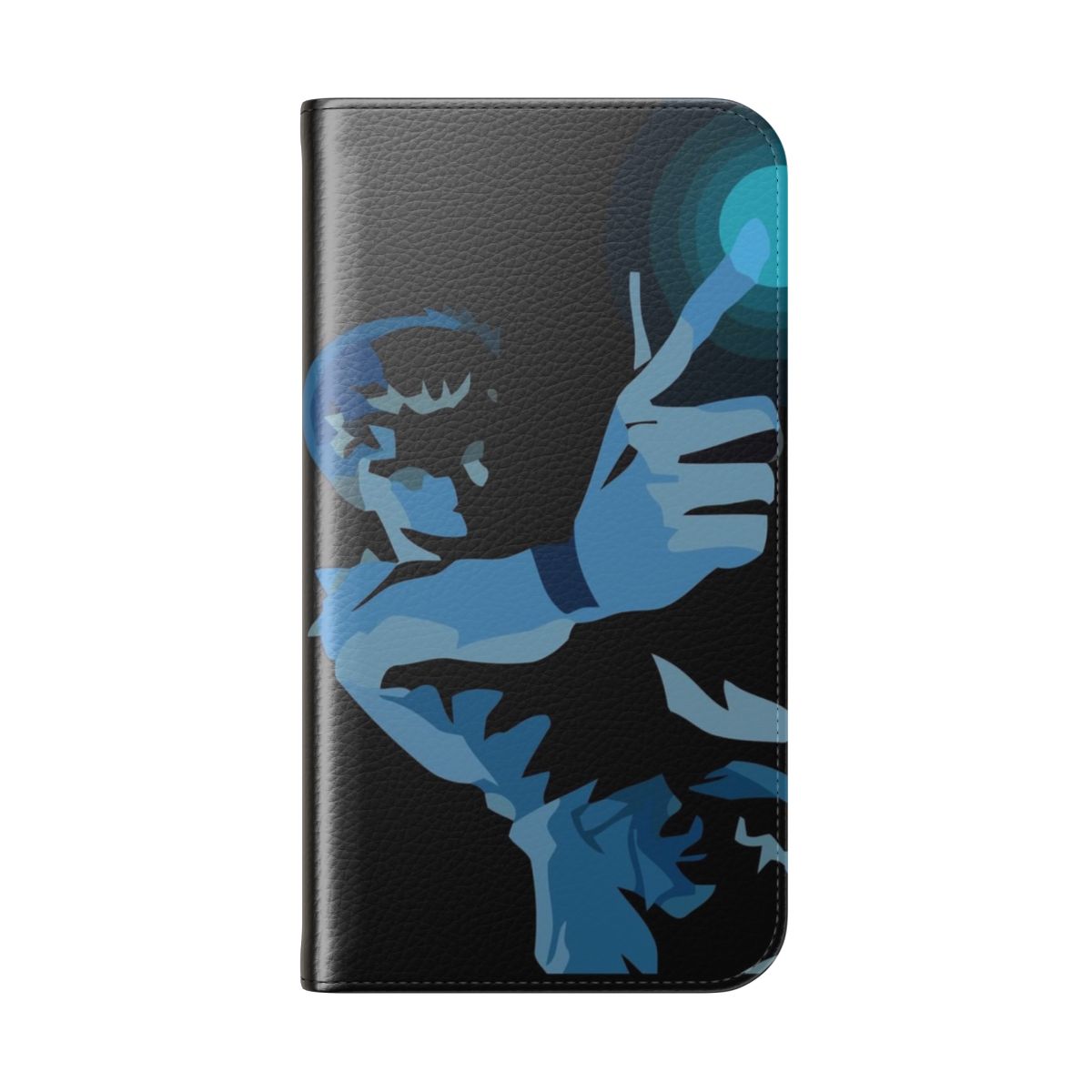 Anime-themed phone case with Yu Yu Hakusho-inspired "Spirit Gun" design - Folded Back