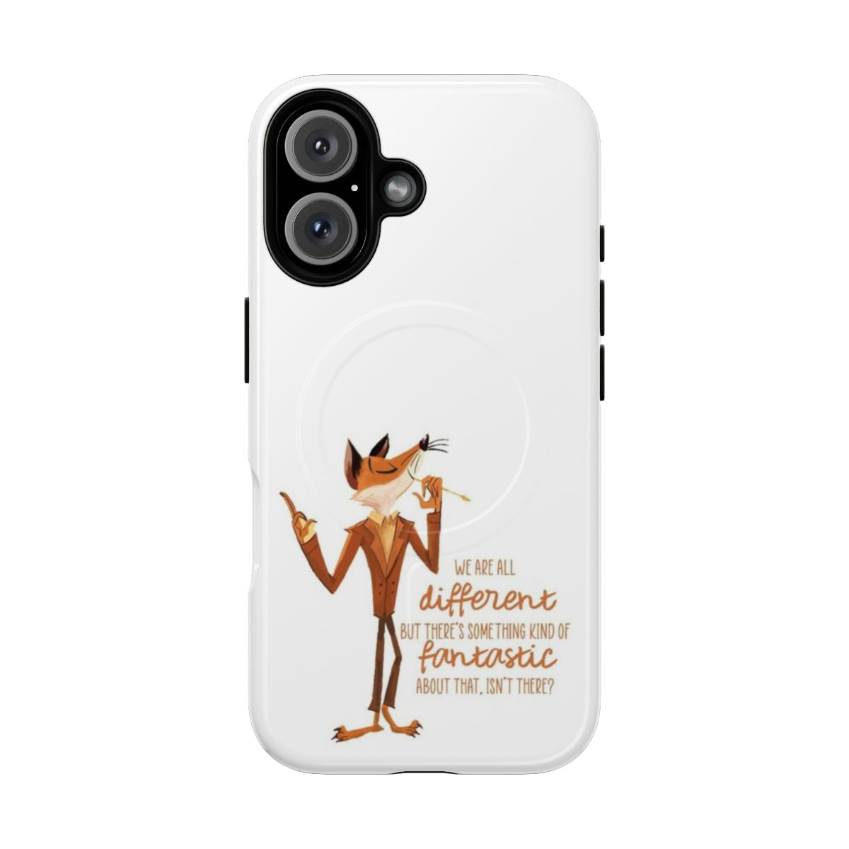 Fantastic Mr. Fox-inspired phone case with magnetic closure