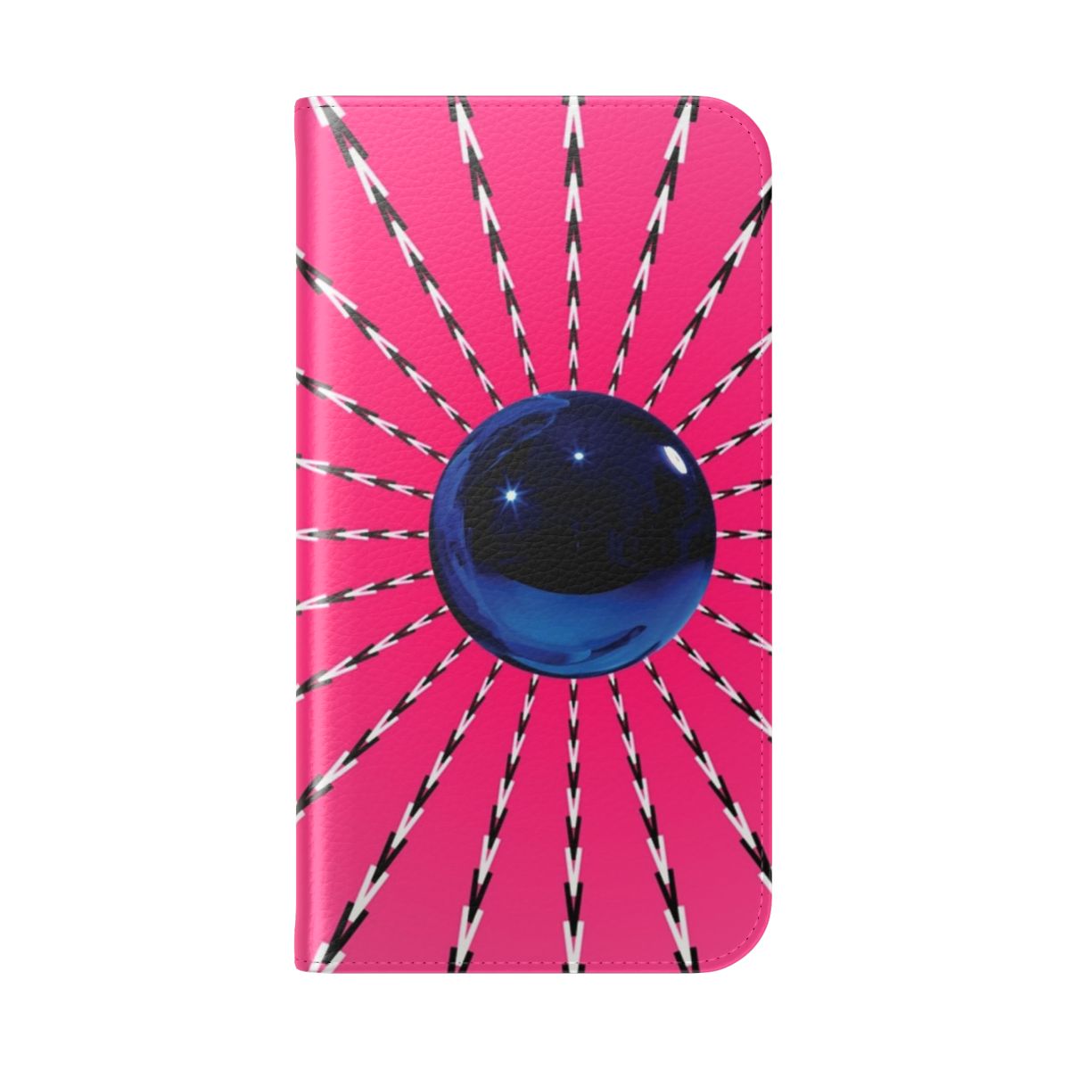 Illusion-themed flip phone case with Lady Gaga-inspired design - Folded Back