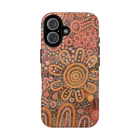 Renee Clifton-inspired magnetic tough phone case with vibrant aboriginal or indigenous art design