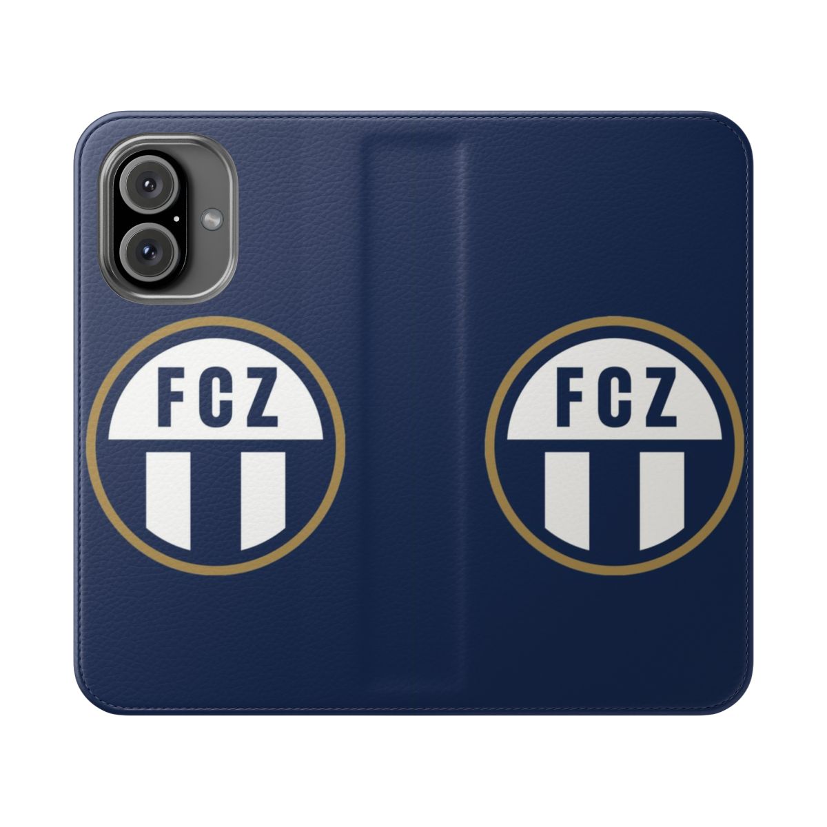 Flip cover phone case featuring the Zürich football club logo and colors