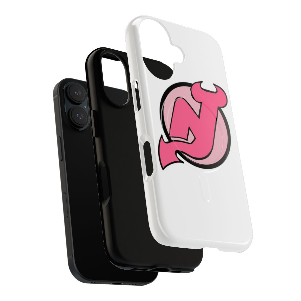 Pink magnetic tough case with New Jersey Devils logo and player names - Layers