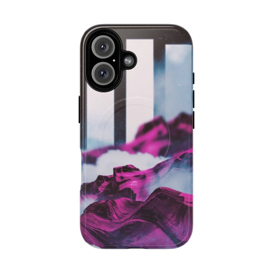 Vibrant, abstract, and retro-inspired magnetic phone case with pixelated, glitch art, and other unique designs.