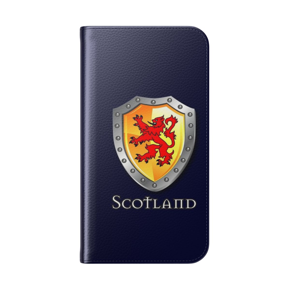 Custom-designed Scottish phone case featuring the iconic Lion Rampant crest - Folded Back