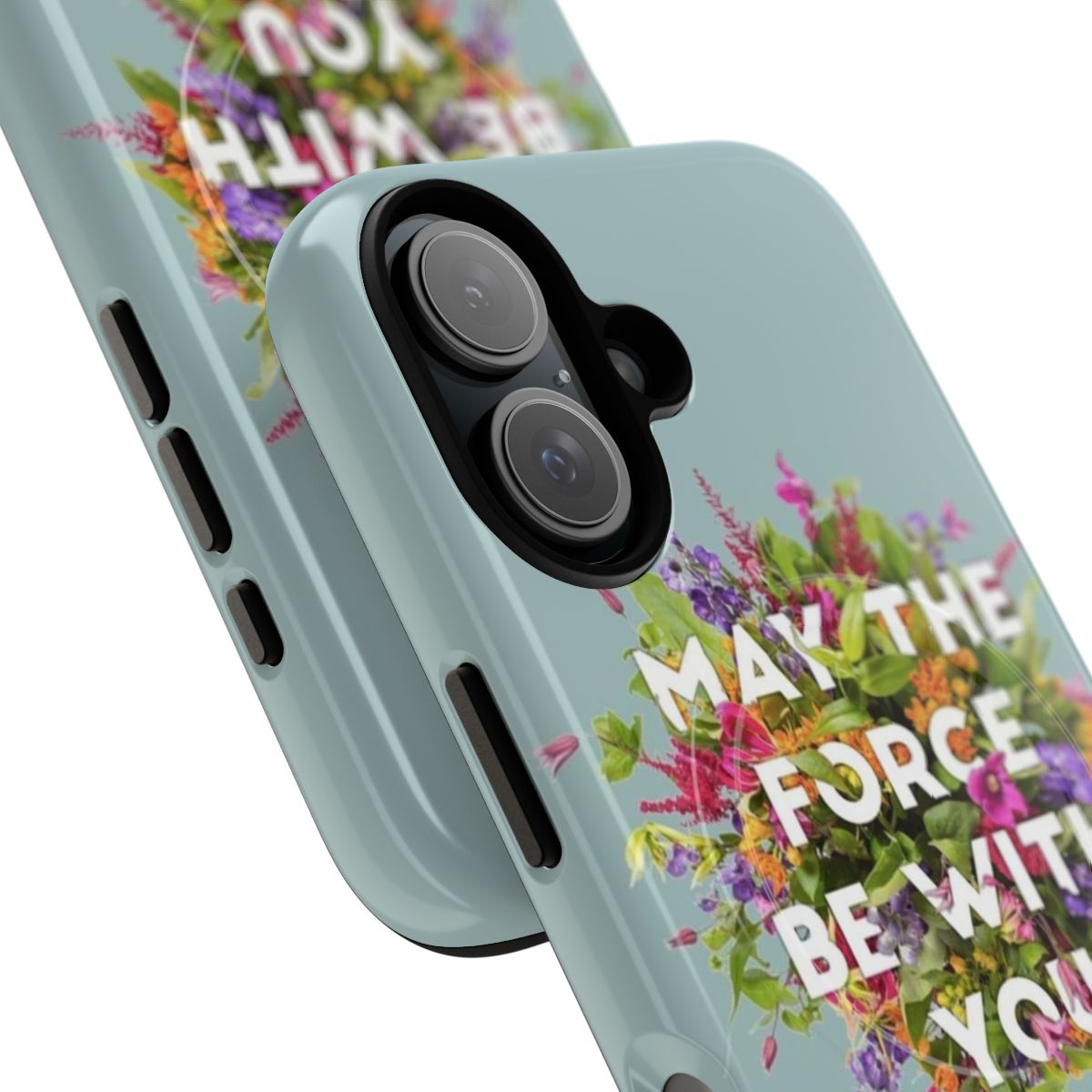 Floral Magnetic Tough Phone Case with Star Wars Inspired Design - Detail