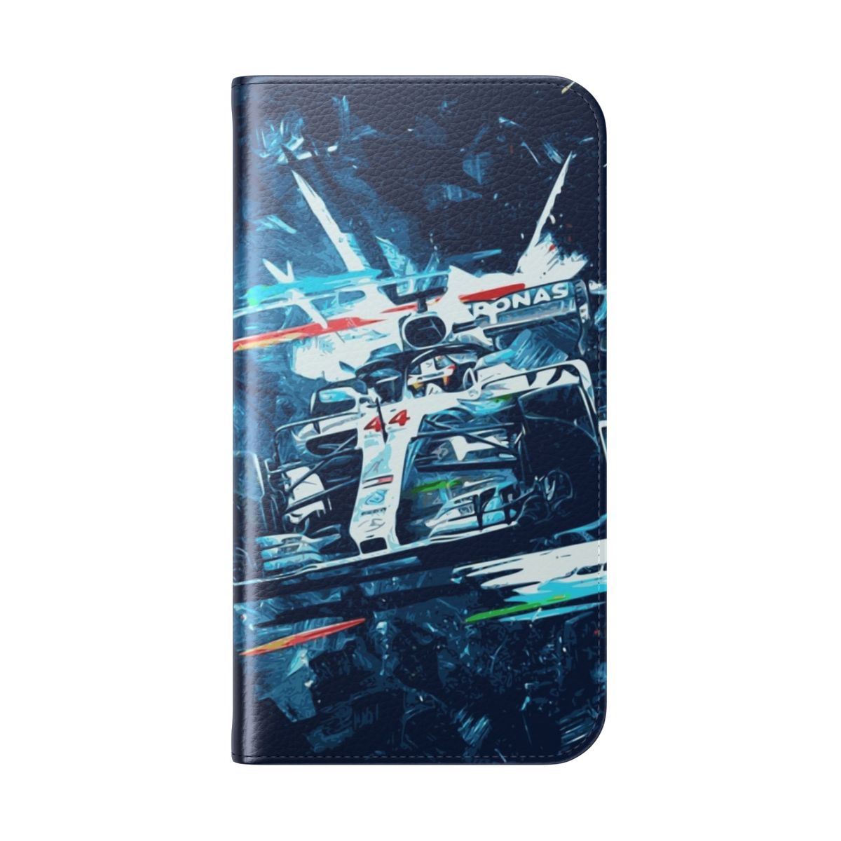 Formula 1 inspired phone case with racing car design - Folded Back