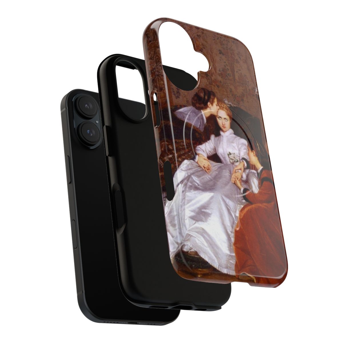 Renaissance-inspired phone case with ethereal floral and angelic design - Layers