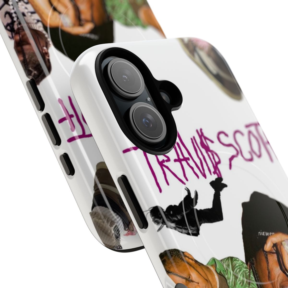 Collage-Inspired Magnetic Tough Phone Case for Travis Scott Fans - Detail