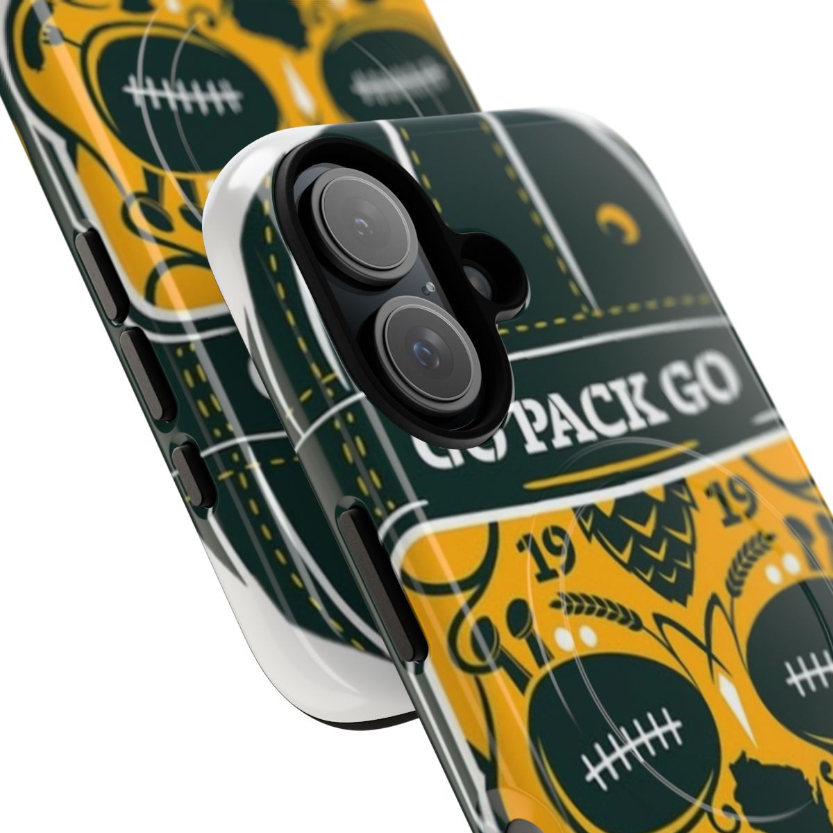 Green Bay Packers Skull Phone Case - Detail