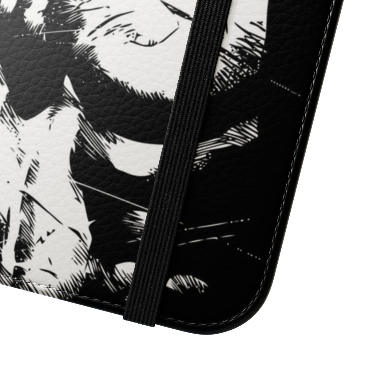 Flip cover phone case featuring a superhero-inspired design - Close Up