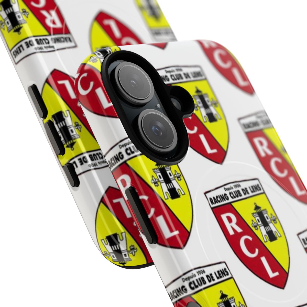 Magnetic tough phone case with Lens Racing Club design - Detail